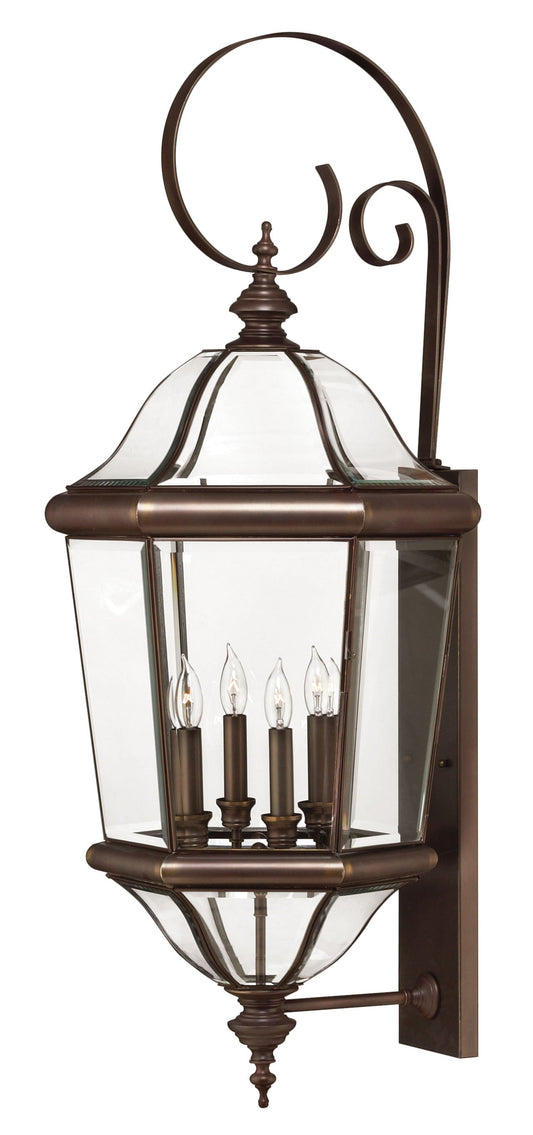 Augusta Extra Large Wall Mount Lantern In Dark Bronze Finish