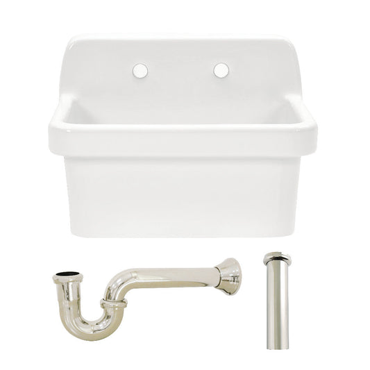 Doriteal 24 Inch Wall Mount Kitchen Sink in White