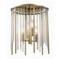 Lewis Semi Flush with Aged Brass Finish