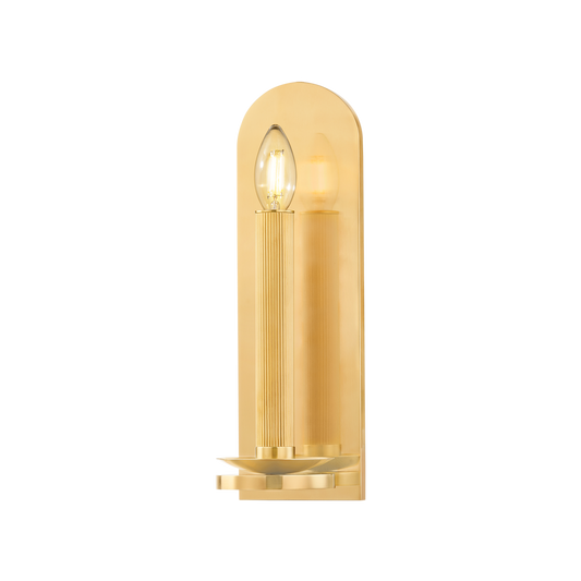 LINDENHURST Wall Sconce with Aged Brass Finish