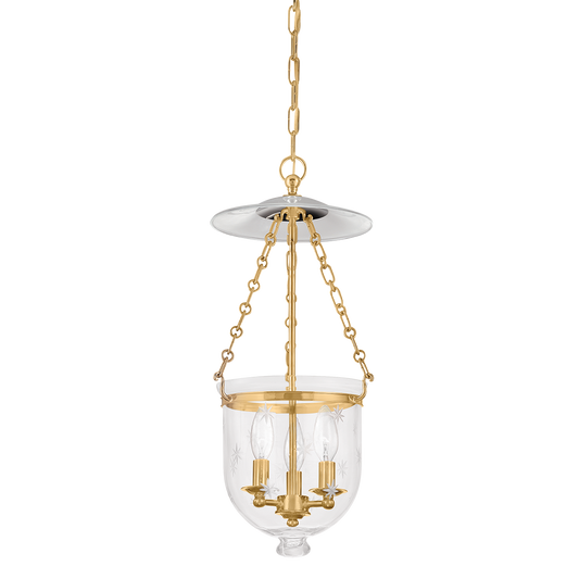 Hampton Pendant with Aged Brass Finish