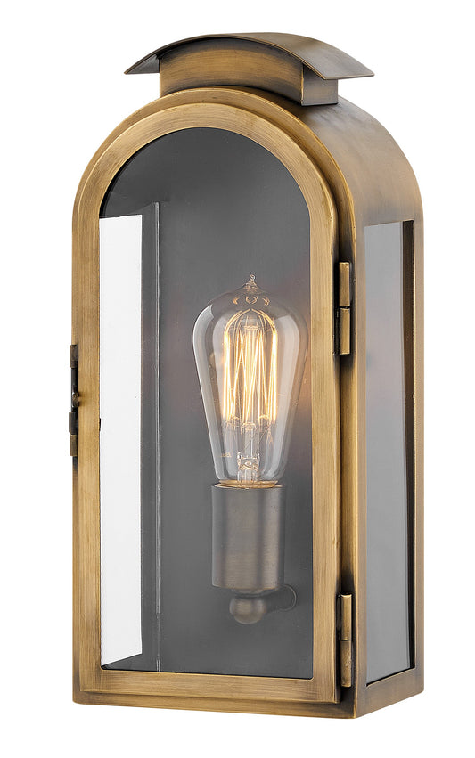 Rowley Medium Wall Mount Lantern In Gold Finish