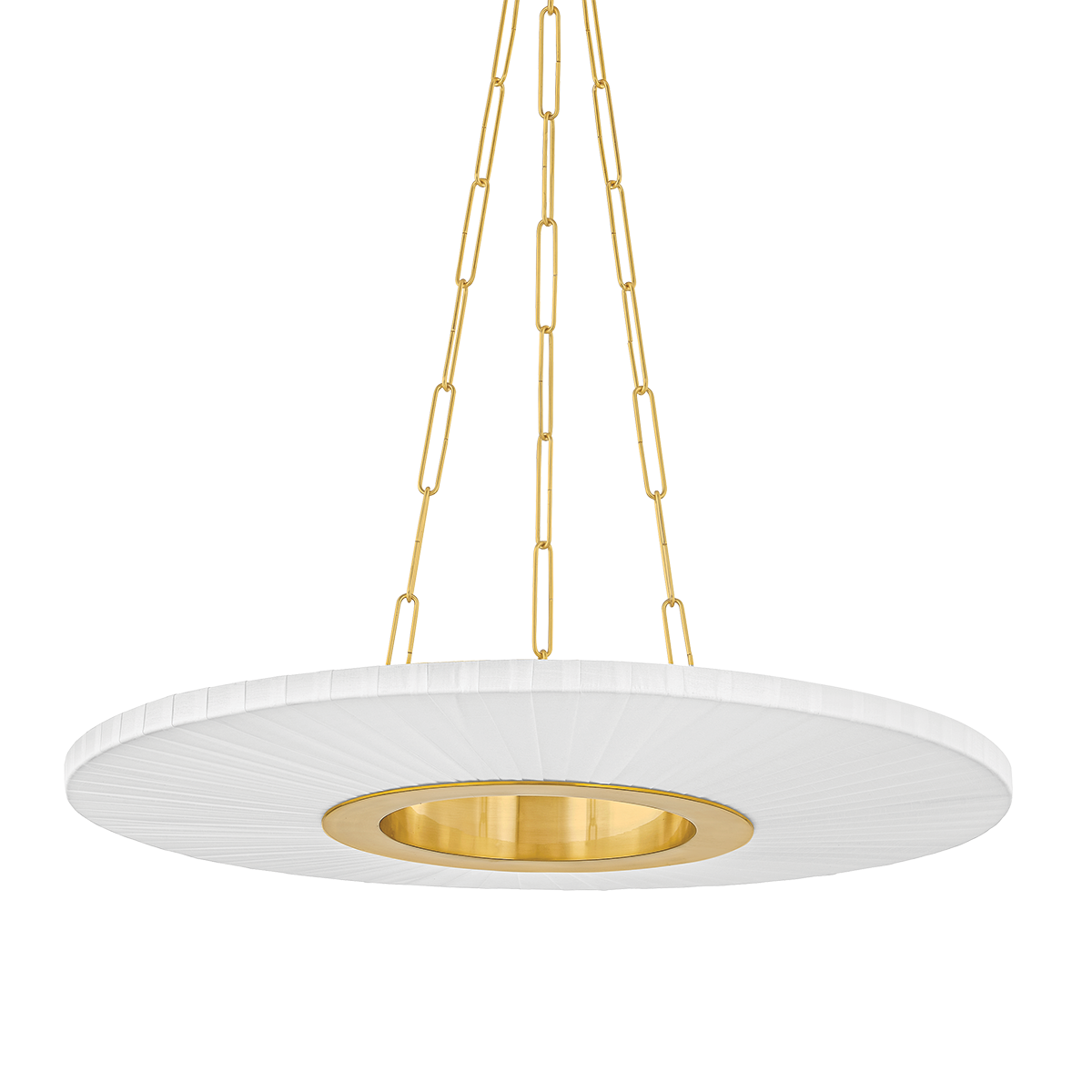 PRATTSBURGH Chandelier with Aged Brass Finish