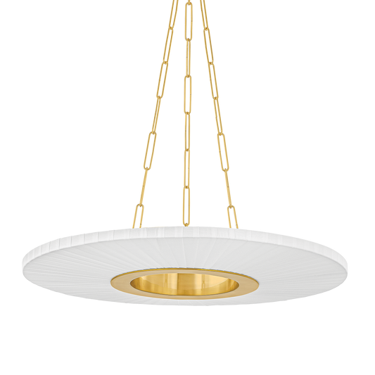 PRATTSBURGH Chandelier with Aged Brass Finish