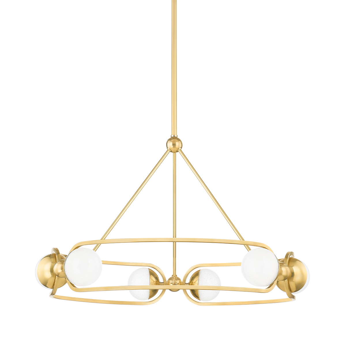 HARTFORD Chandelier with Aged Brass Finish