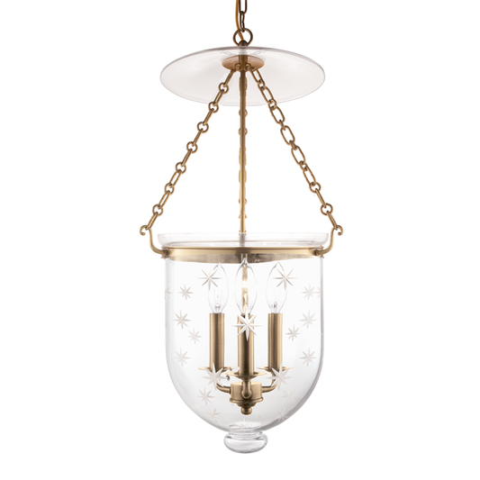 Hampton Pendant with Aged Brass Finish