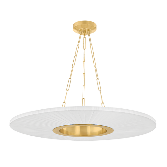PRATTSBURGH Chandelier with Aged Brass Finish