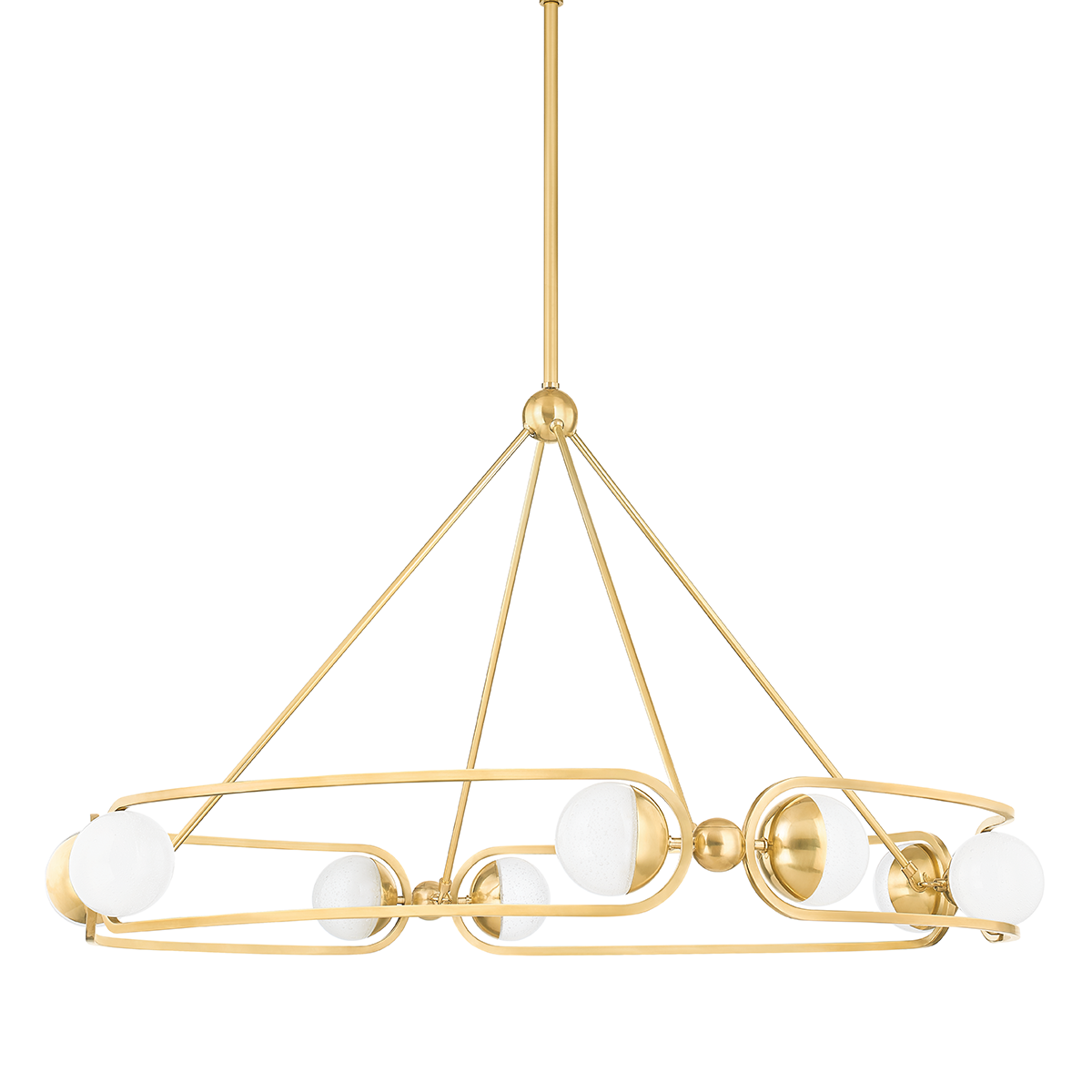 HARTFORD Chandelier with Aged Brass Finish