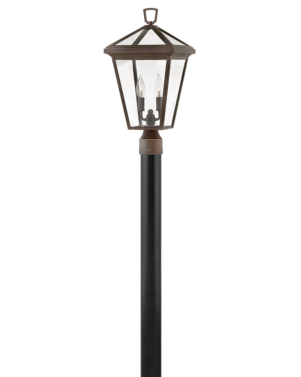 Alford Place Medium Post Top or Pier Mount Lantern 12v In Light Bronze Finish
