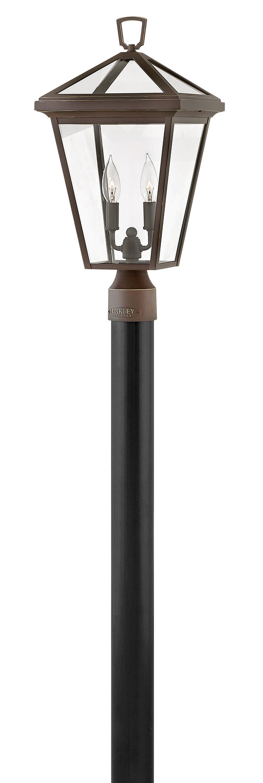 Alford Place Medium Post Top or Pier Mount Lantern In Light Bronze Finish