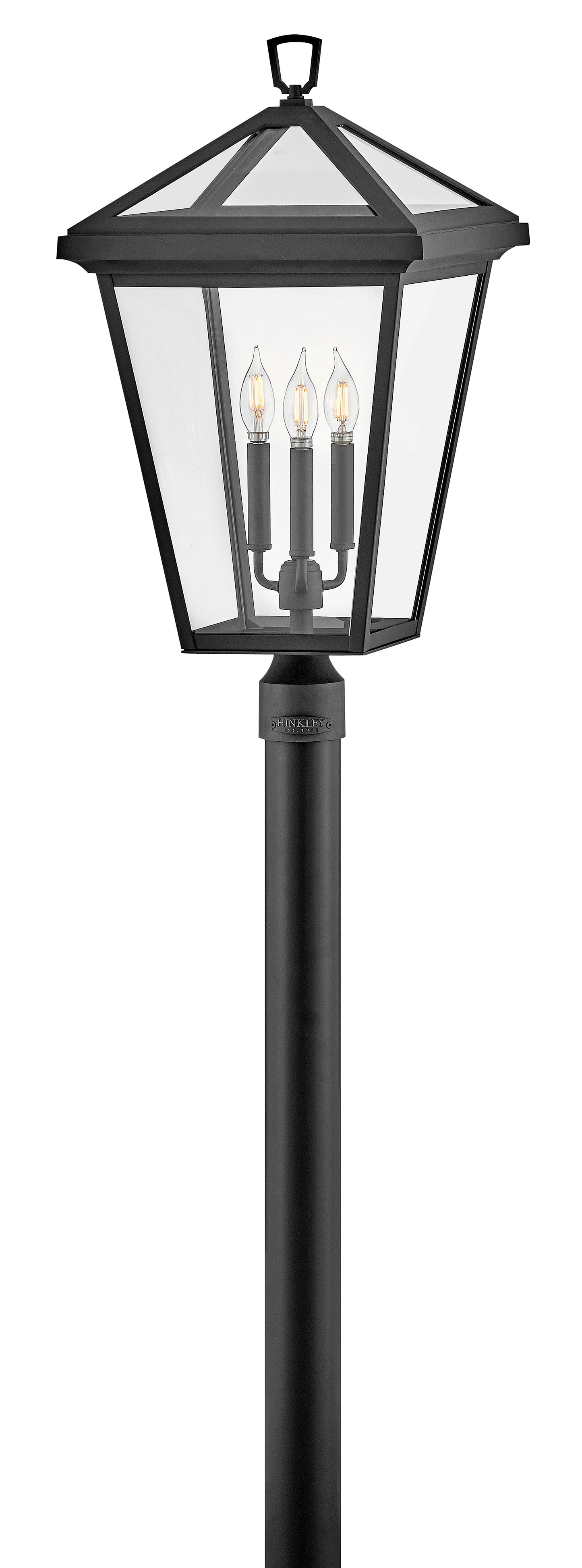 Alford Place Large Post Top or Pier Mount Lantern In Black Finish