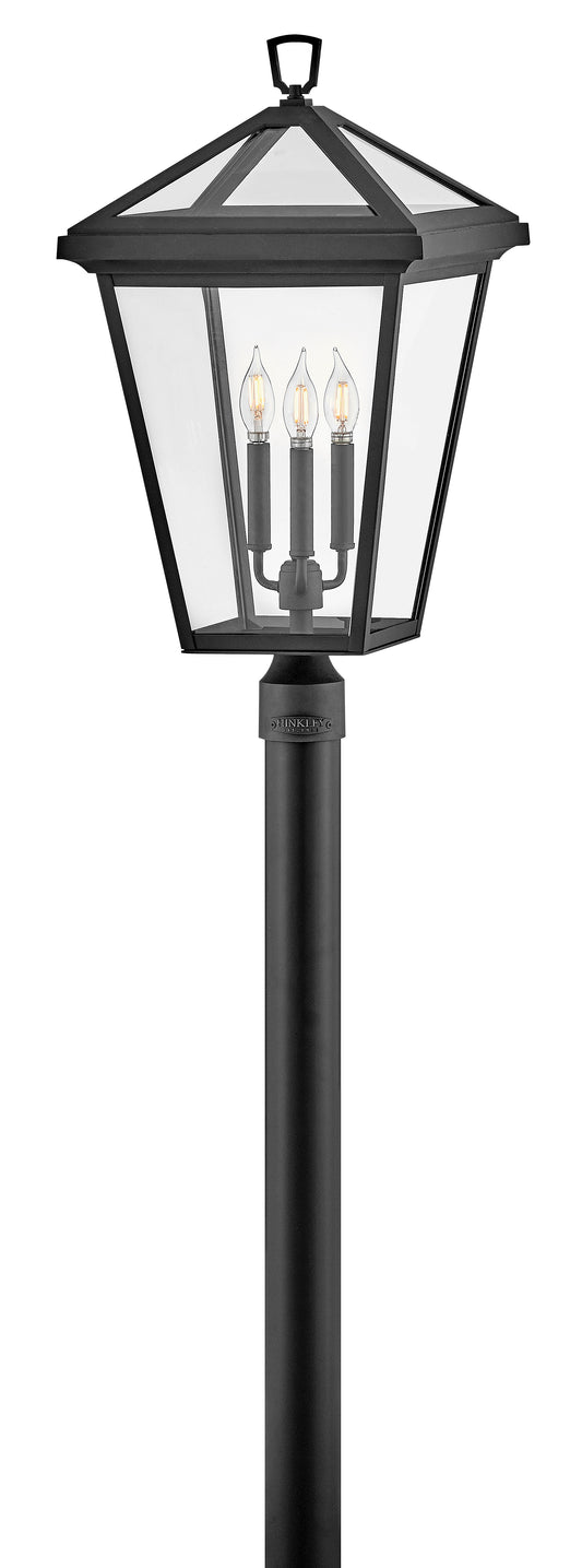 Alford Place Large Post Top or Pier Mount Lantern In Black Finish