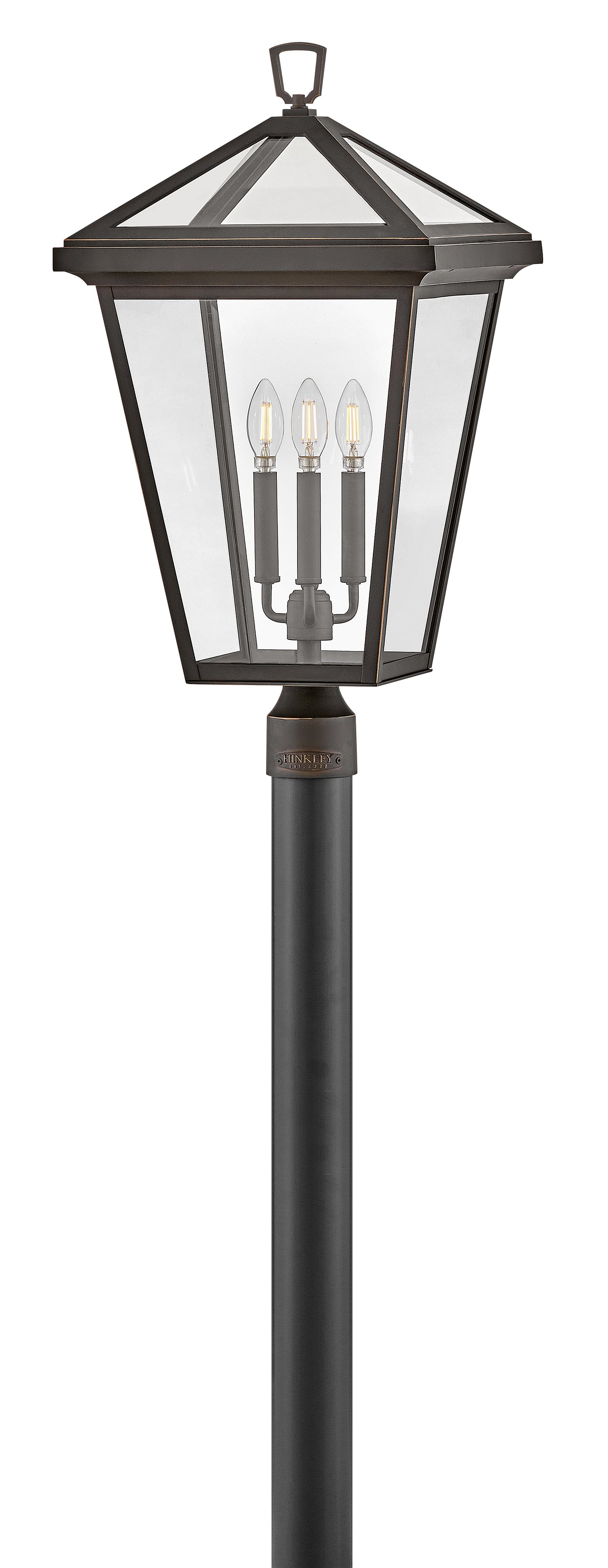 Alford Place Large Post Top or Pier Mount Lantern In Light Bronze Finish