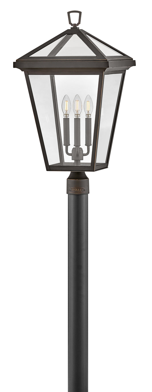 Alford Place Large Post Top or Pier Mount Lantern In Light Bronze Finish