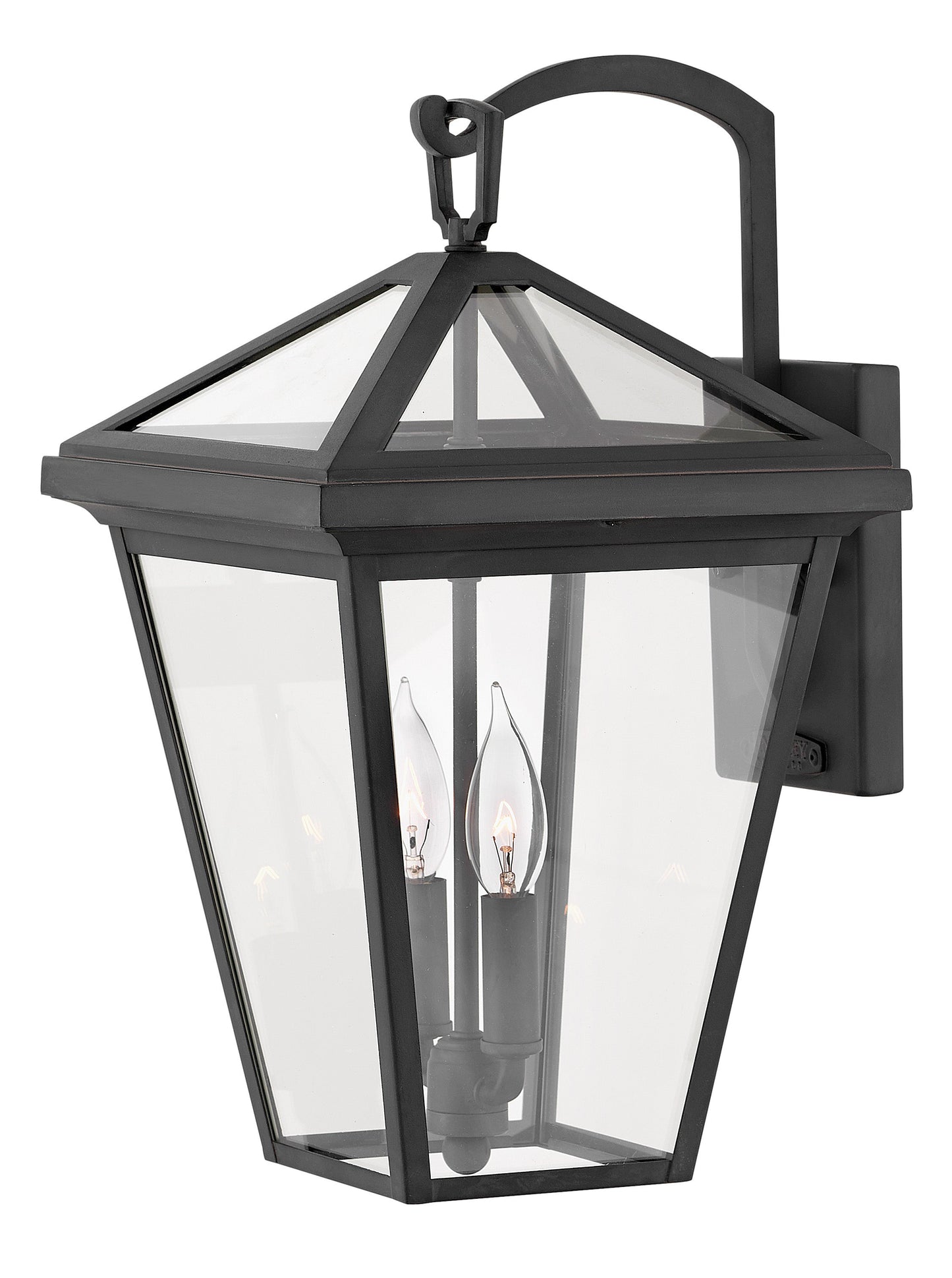 Alford Place Medium Wall Mount Lantern In Black Finish