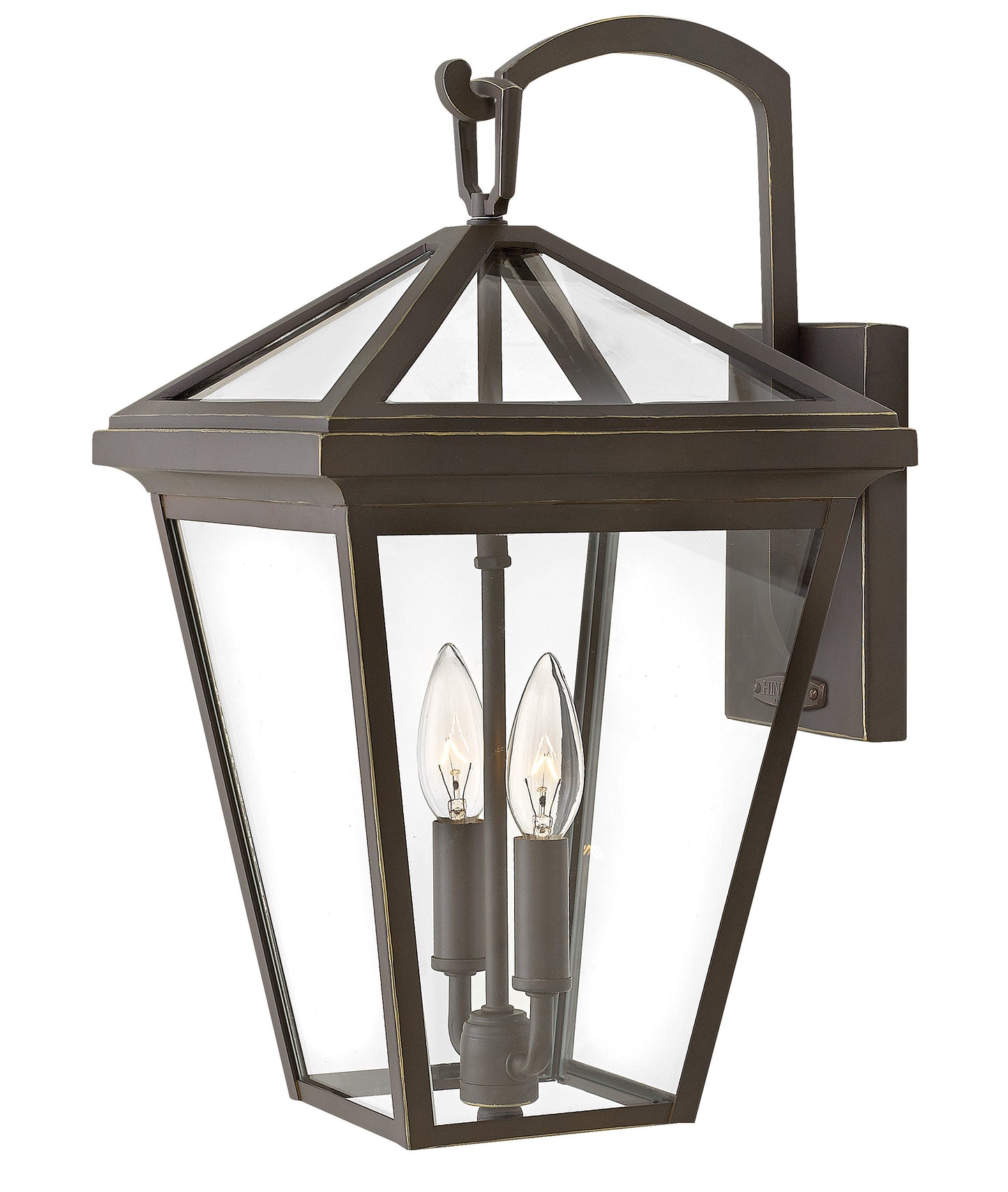 Alford Place Medium Wall Mount Lantern In Light Bronze Finish