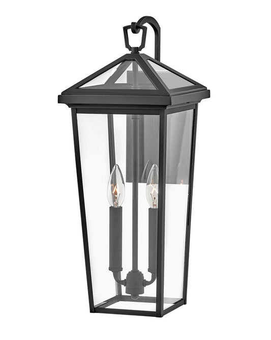 Alford Place Medium Tall Wall Mount Lantern In Black Finish