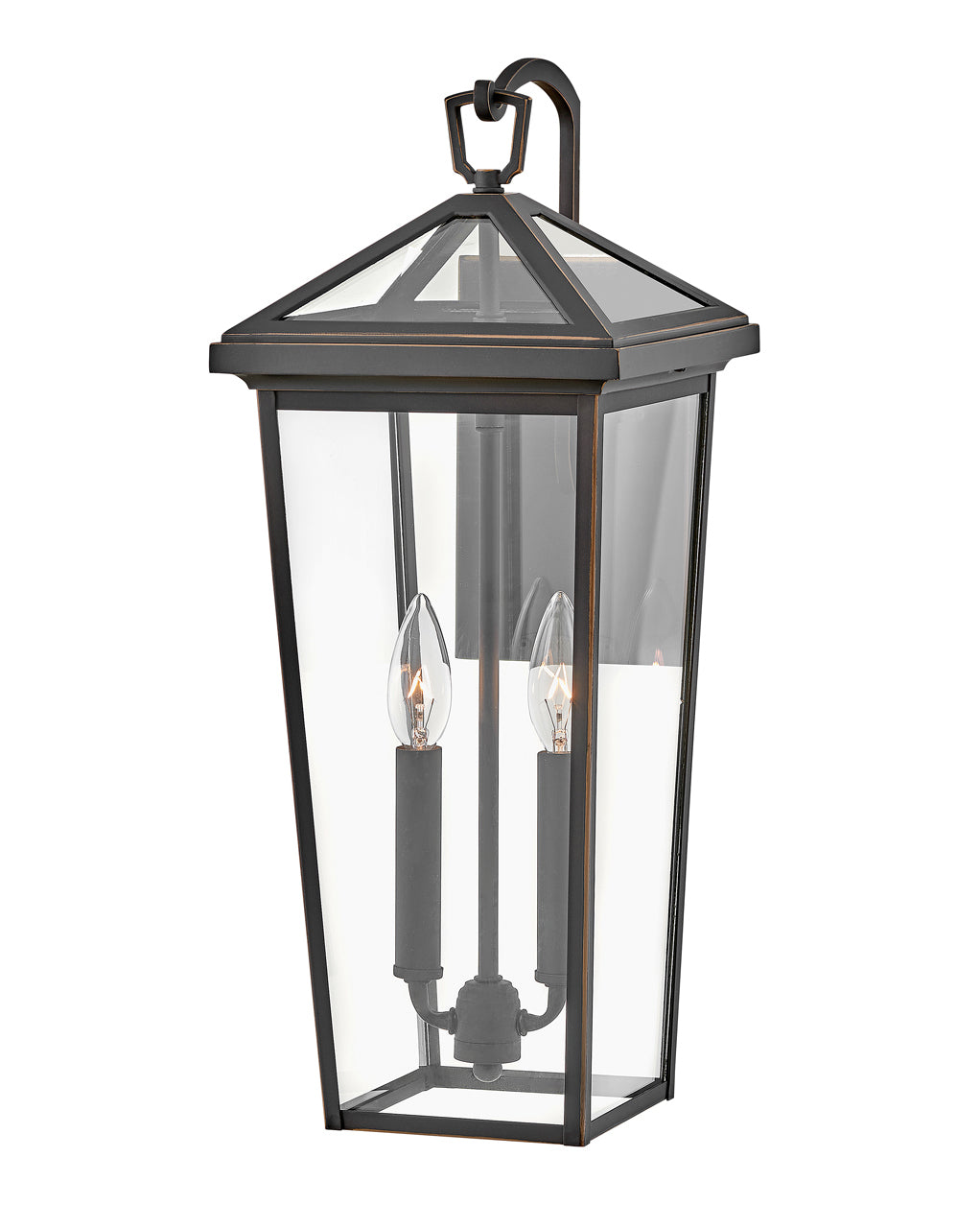 Alford Place Medium Tall Wall Mount Lantern In Light Bronze Finish