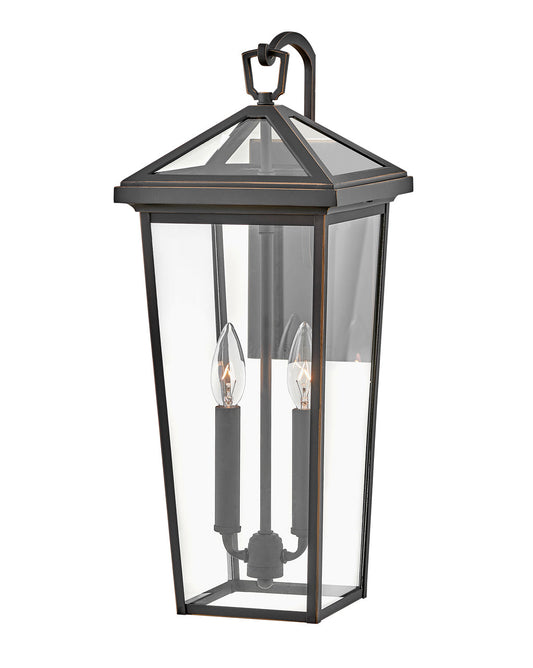 Alford Place Medium Tall Wall Mount Lantern In Light Bronze Finish