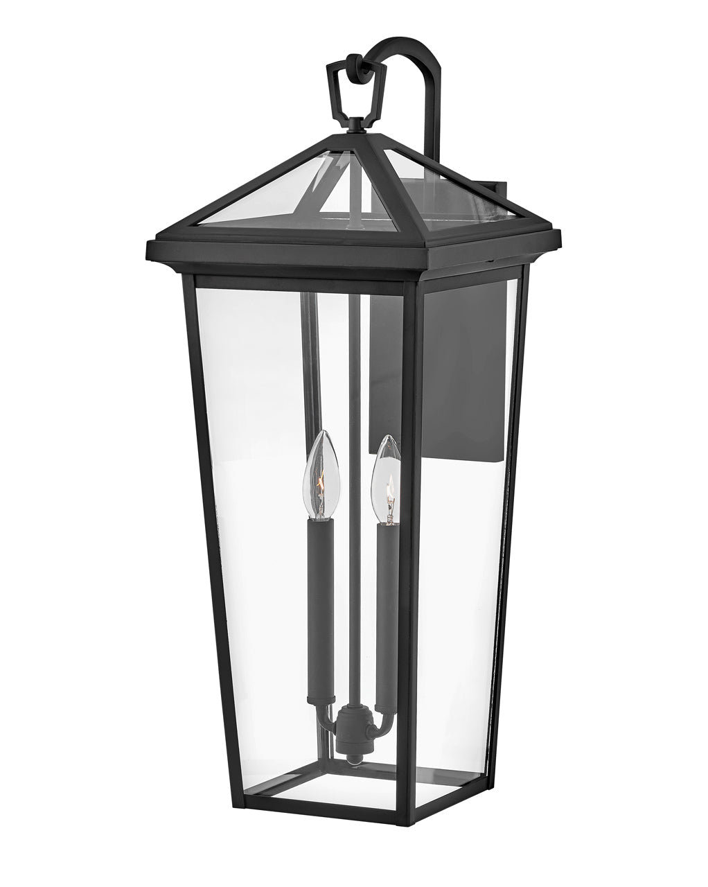 Alford Place Large Tall Wall Mount Lantern In Black Finish