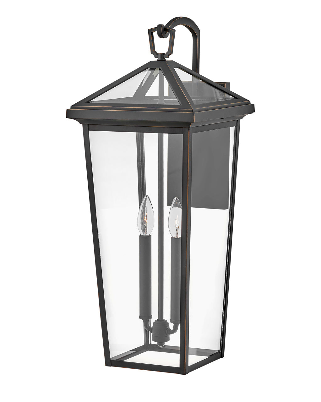 Alford Place Large Tall Wall Mount Lantern In Light Bronze Finish