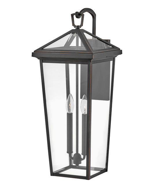 Alford Place Large Tall Wall Mount Lantern In Light Bronze Finish