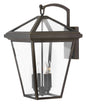 Alford Place Large Wall Mount Lantern In Light Bronze Finish