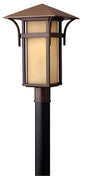 Harbor Medium Post Top or Pier Mount Lantern In Light Bronze Finish