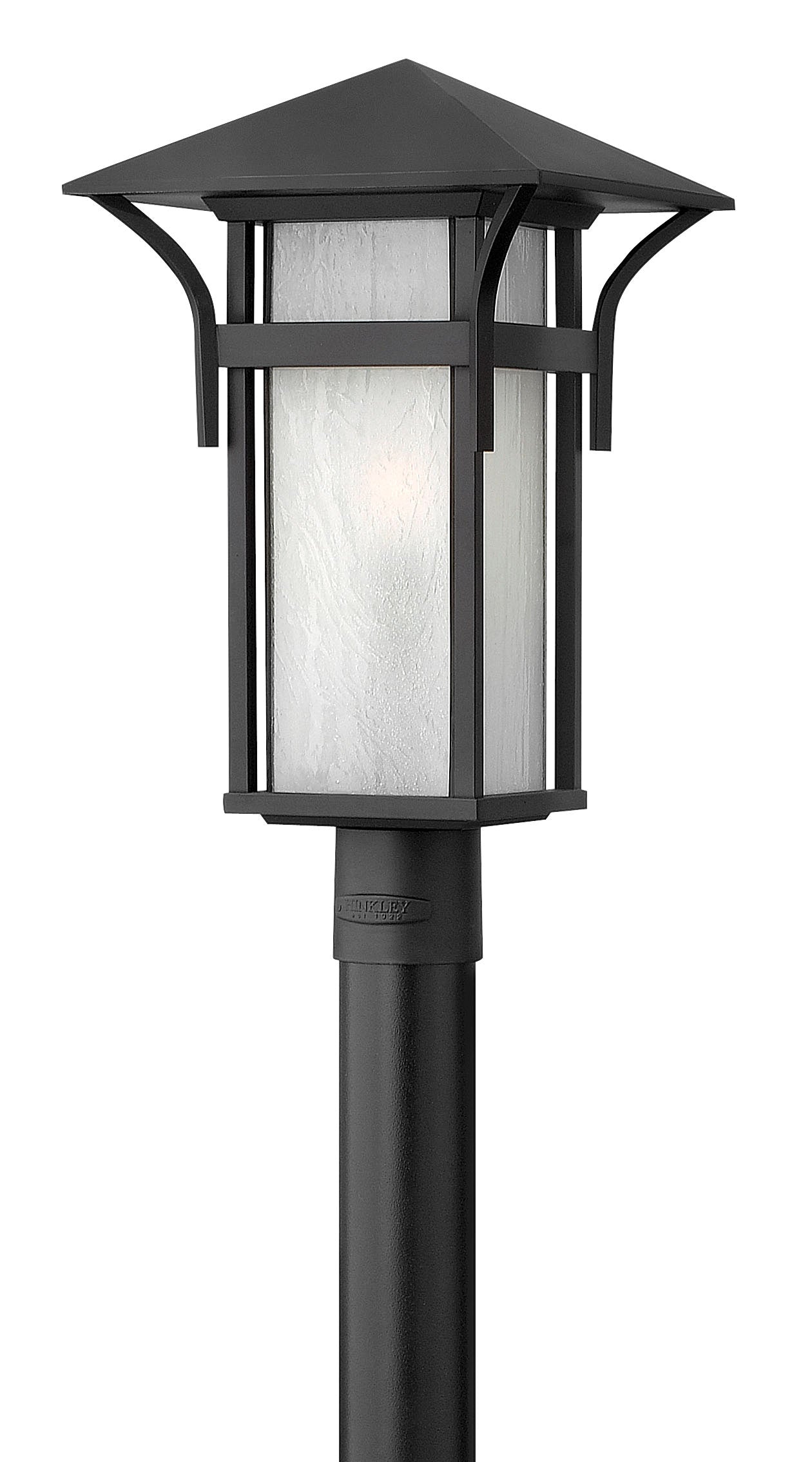 Harbor Medium Post Top or Pier Mount Lantern In Black Finish
