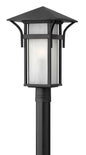 Harbor Medium Post Top or Pier Mount Lantern In Black Finish