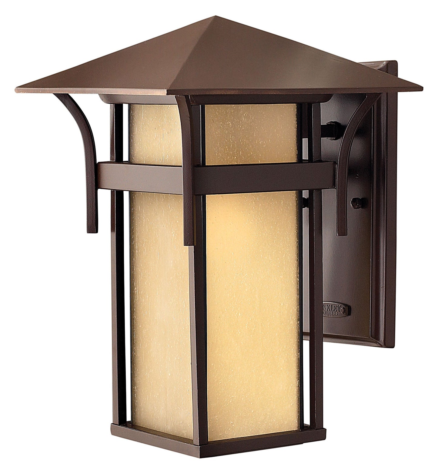 Harbor Medium Wall Mount Lantern In Light Bronze Finish