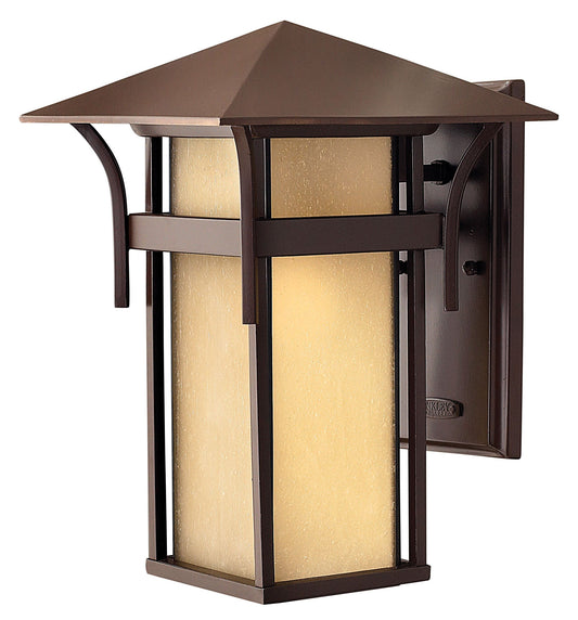 Harbor Medium Wall Mount Lantern In Light Bronze Finish