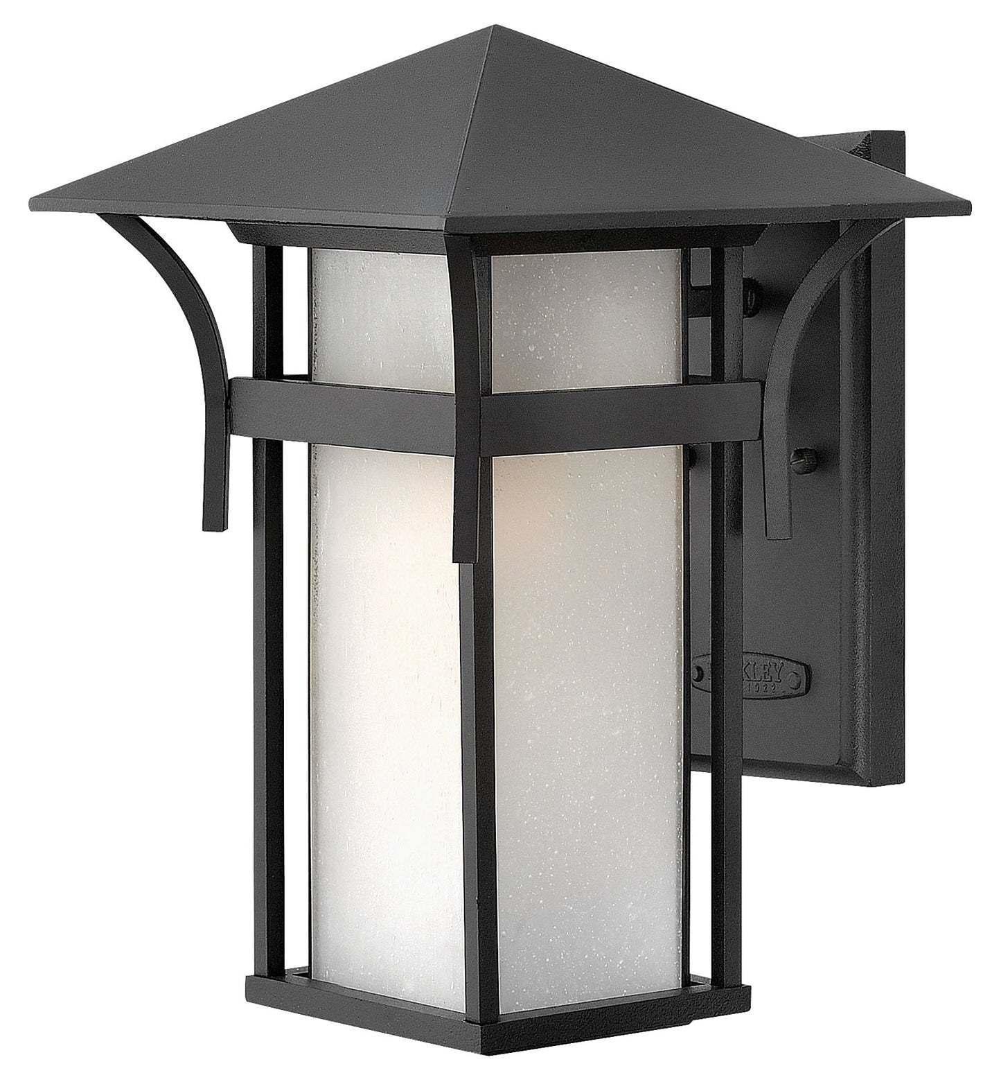 Harbor Medium Wall Mount Lantern In Black Finish