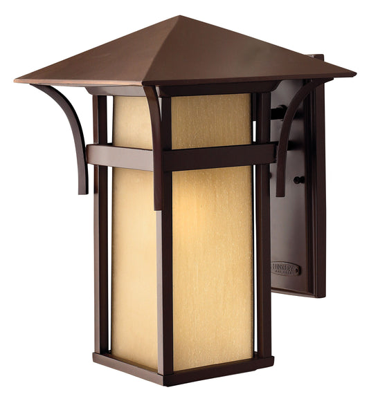Harbor Medium Outdoor Wall Mount Lantern In Light Bronze Finish