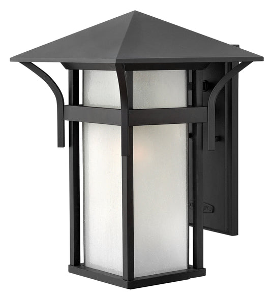 Harbor Medium Outdoor Wall Mount Lantern In Black Finish