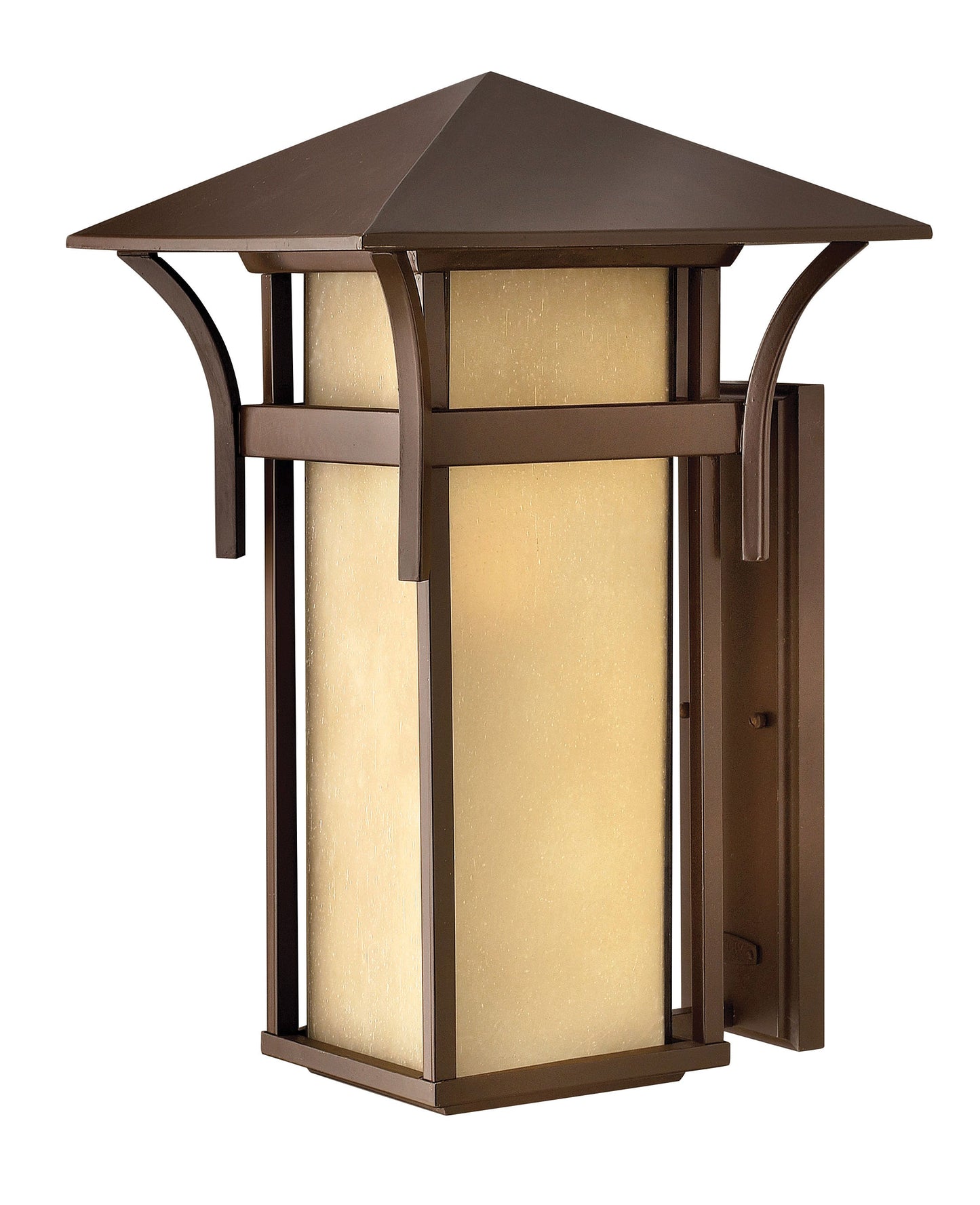 Harbor Medium Wall Mount Lantern In Light Bronze Finish