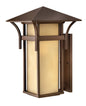 Harbor Medium Wall Mount Lantern In Light Bronze Finish