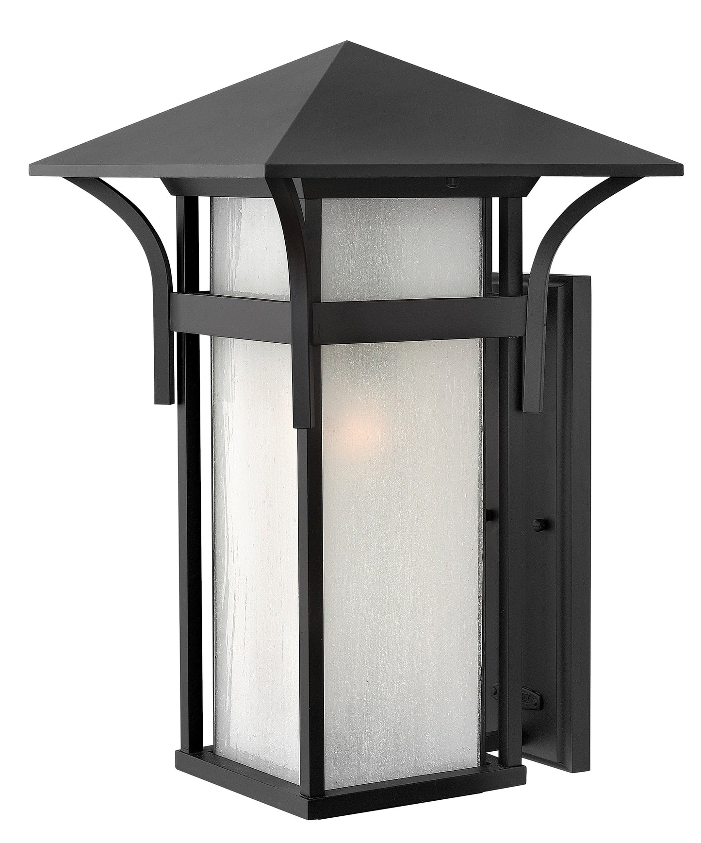 Harbor Medium Wall Mount Lantern In Black Finish