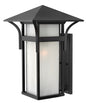 Harbor Medium Wall Mount Lantern In Black Finish