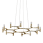 Nexus Chandelier In WARM SILVER LEAF Finish