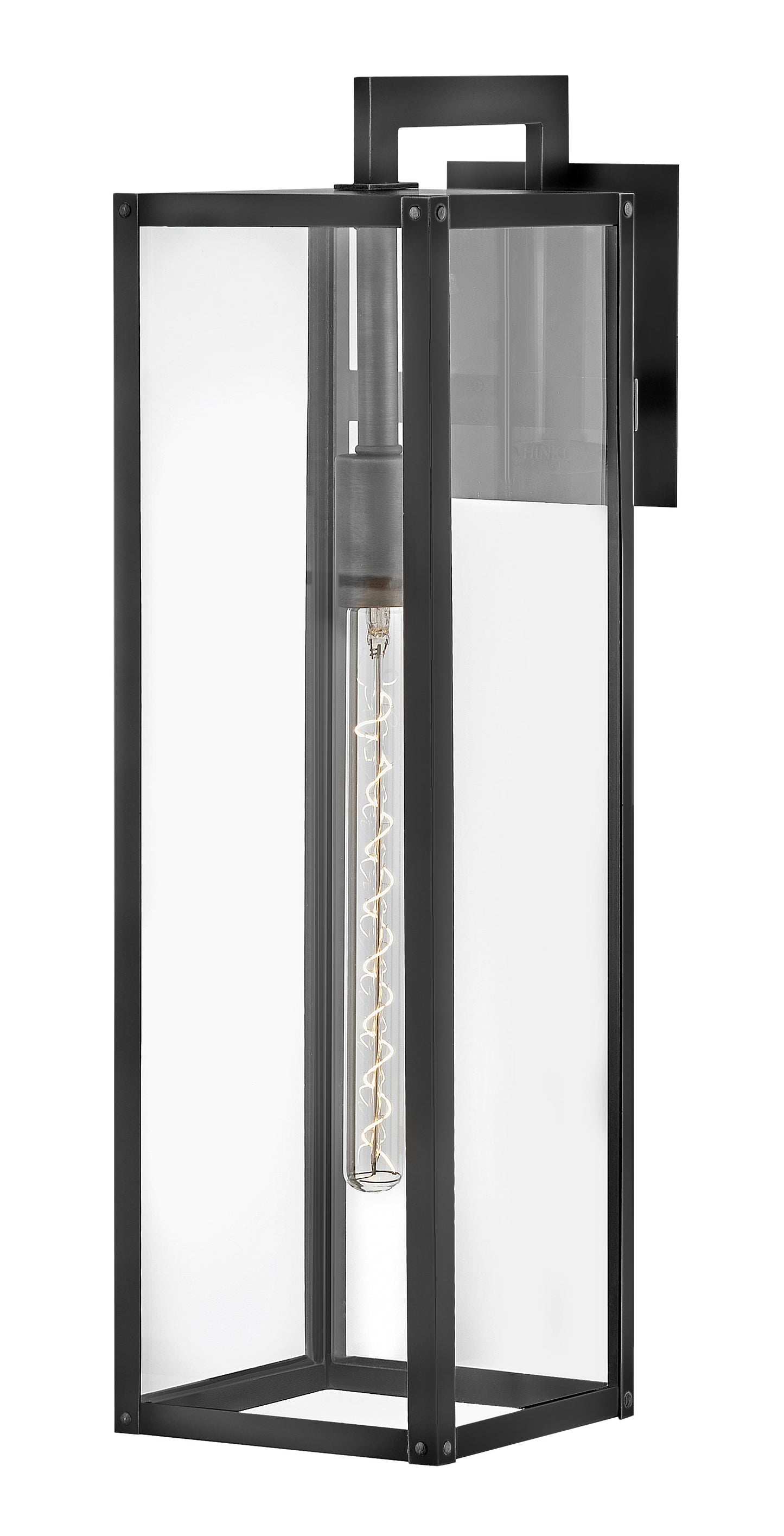 Max Large Wall Mount Lantern In Black Finish