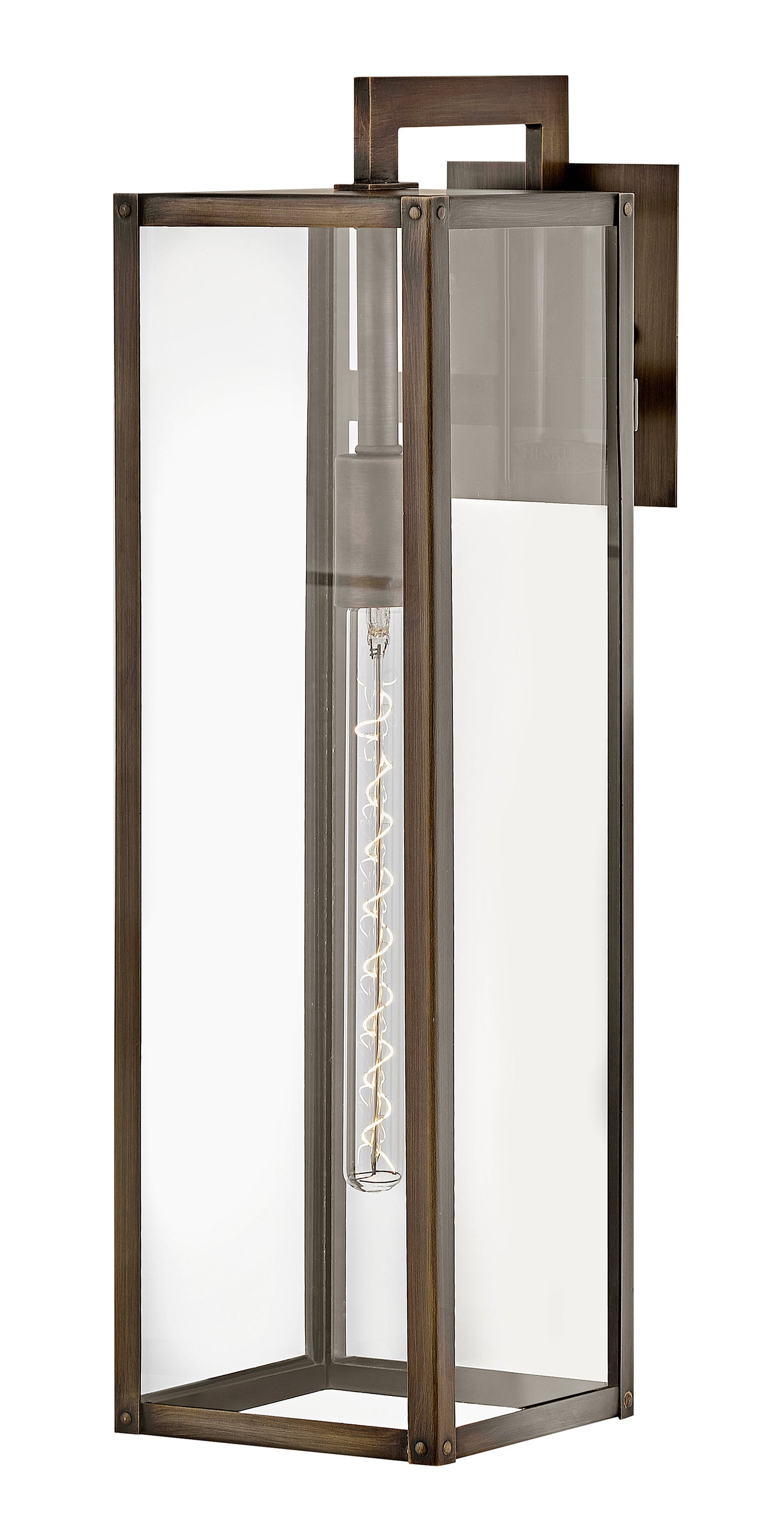 Max Large Wall Mount Lantern In Light Bronze Finish