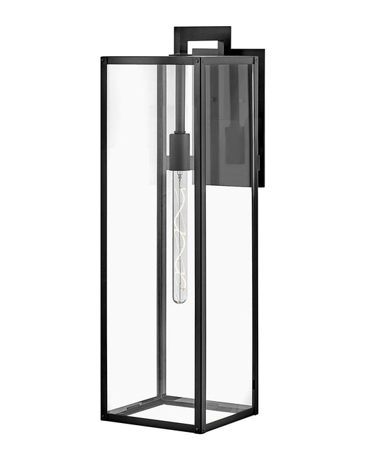 Max Large Wall Mount Lantern In Black Finish