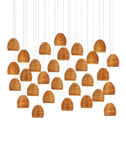Beehive 30-Light Linear Multi-Drop Pendant