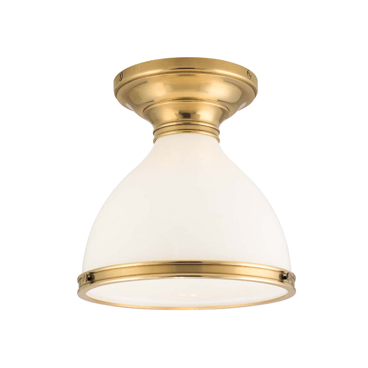Randolph Semi Flush with Aged Brass Finish