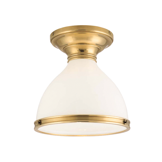 Randolph Semi Flush with Aged Brass Finish