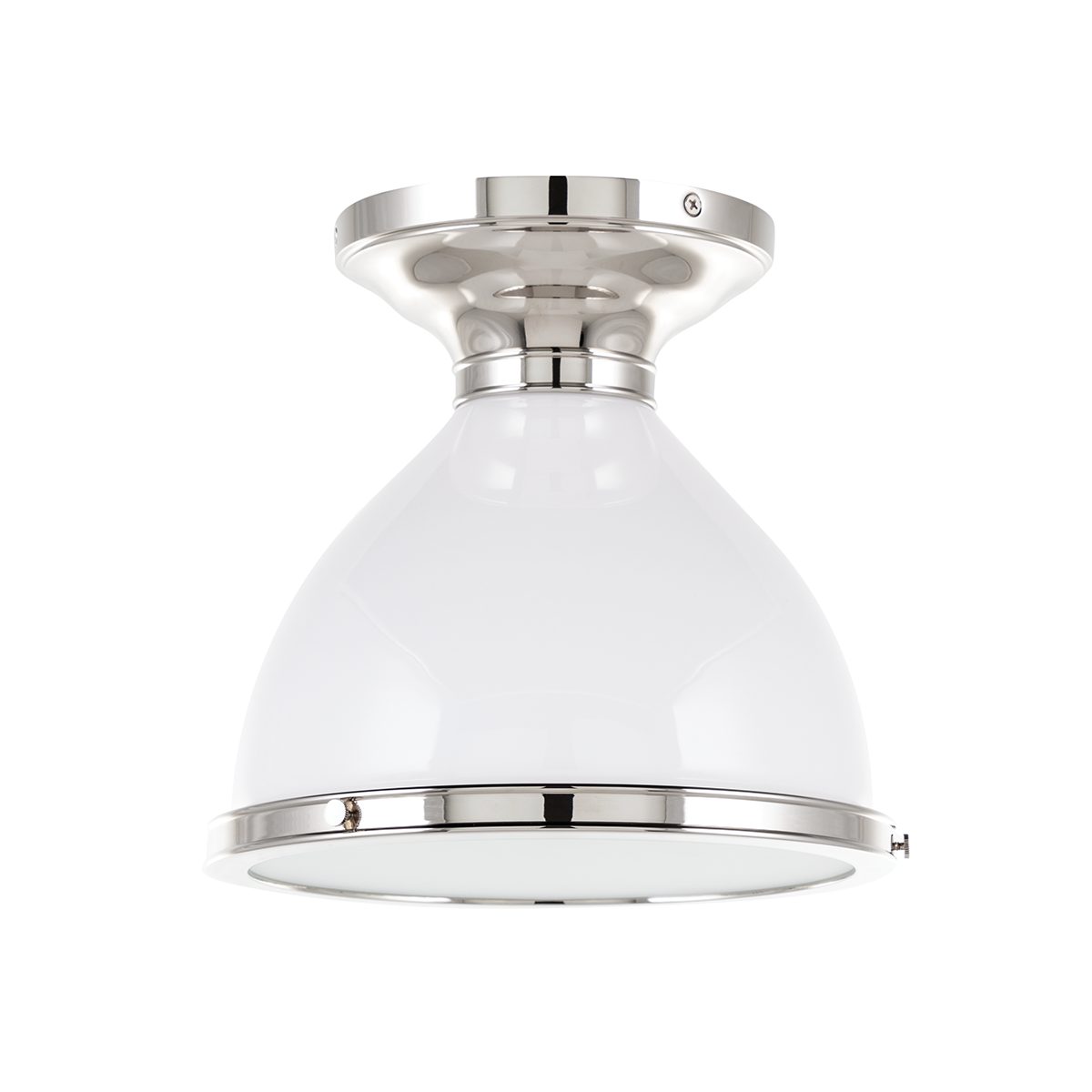 Randolph Semi Flush with Polished Nickel Finish