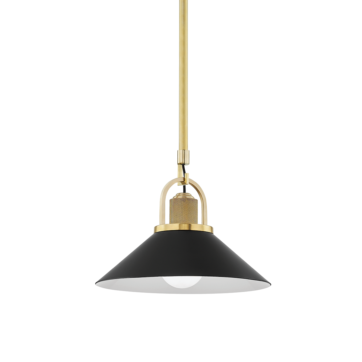 Syosset Pendant with Aged Brass/black Finish