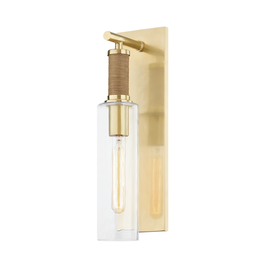 EASTCHESTER Wall Sconce with Aged Brass Finish