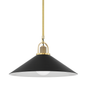 Syosset Pendant with Aged Brass/black Finish